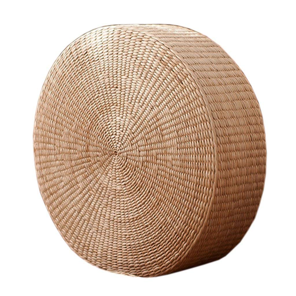 Handgefertigtes, umweltfreundliches, atmungsaktives und gepolstertes Strohsitzkissen, flaches Sitzkissen im japanischen Stil, ideal für Zen, Yoga oder Buddha-Meditation (49.8 x 10.7 cm)