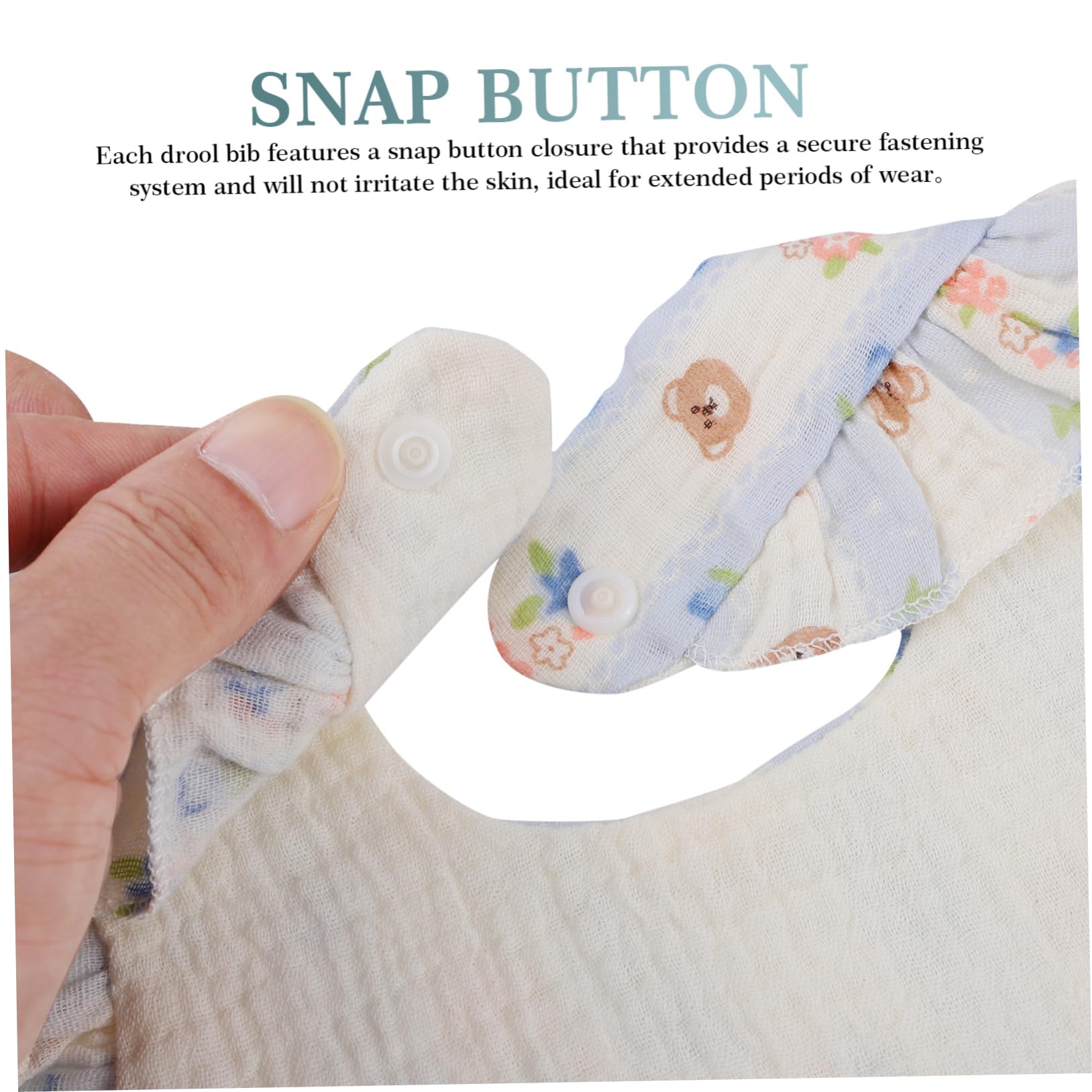 Beaupretty 12 Stück Sabberlätzchen Absorbierende Muslin für Neugeborene Kleinkinder Praktische Designs mit Druckknopfverschluss Waschbar Langlebig