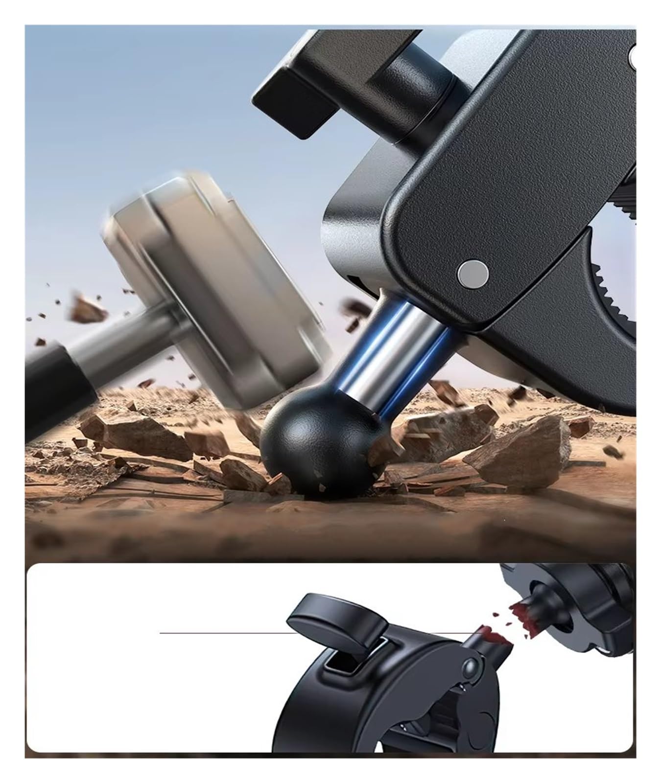 Staffa Navigazione GPS Supporto Per Telefono Da Moto Antivibrazione Manubrio Bici IPhone Telefoni 4,7-7" Supporto Gps Moto