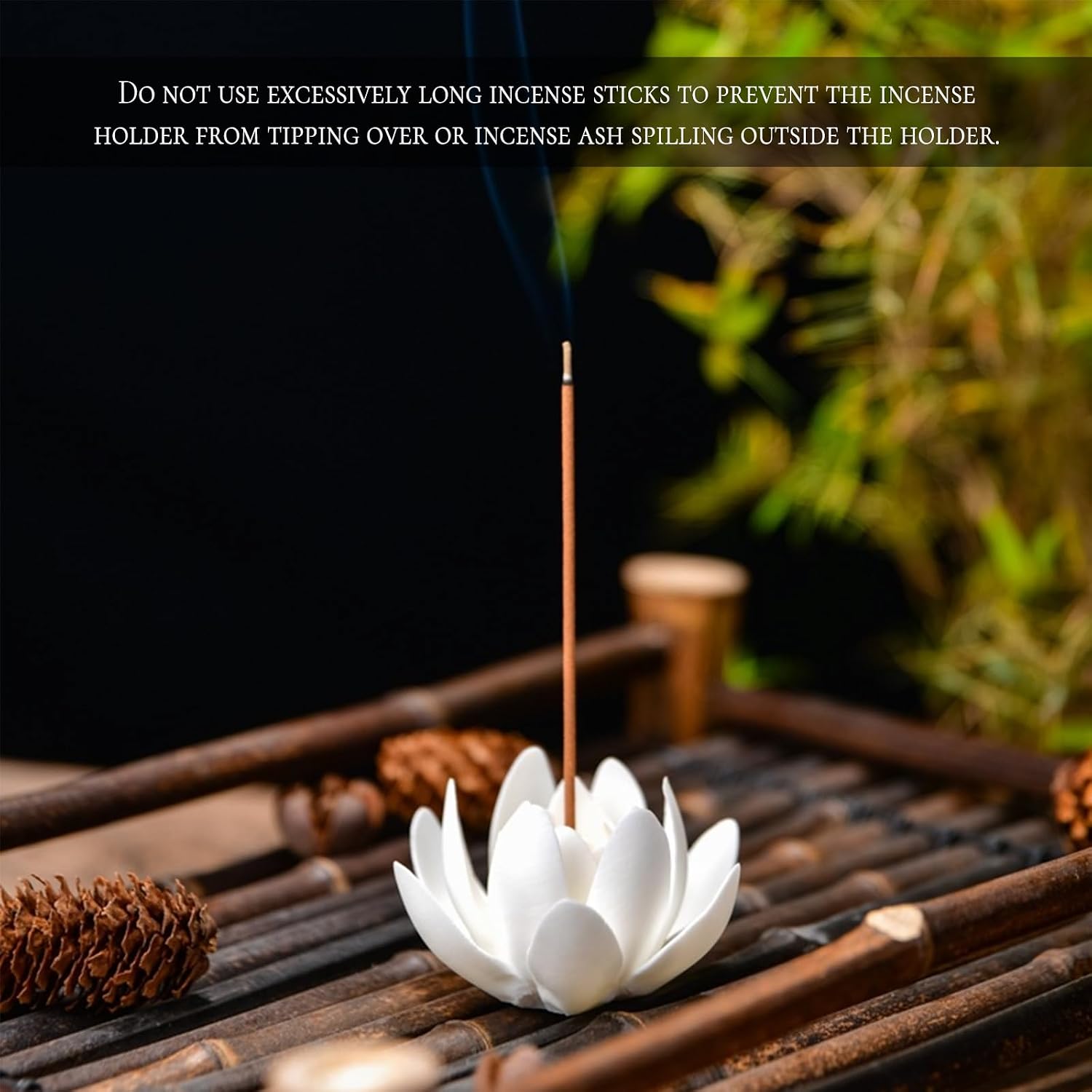 Incense Holder for Sticks,Incense Stick Holder,White Lotus Incense Burner