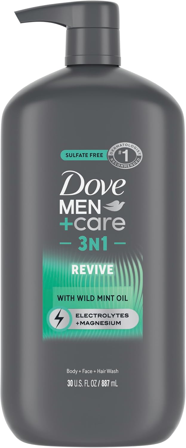 DOVE MEN + CARE Body & Face Wash Invigorating Revive 3N1 with 30 oz