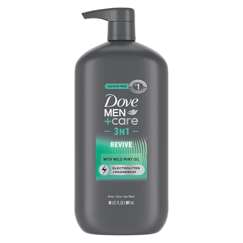 Sabonete líquido corporal e facial DOVE MEN + CARE Invigorating Revive 3N1, 887 mL