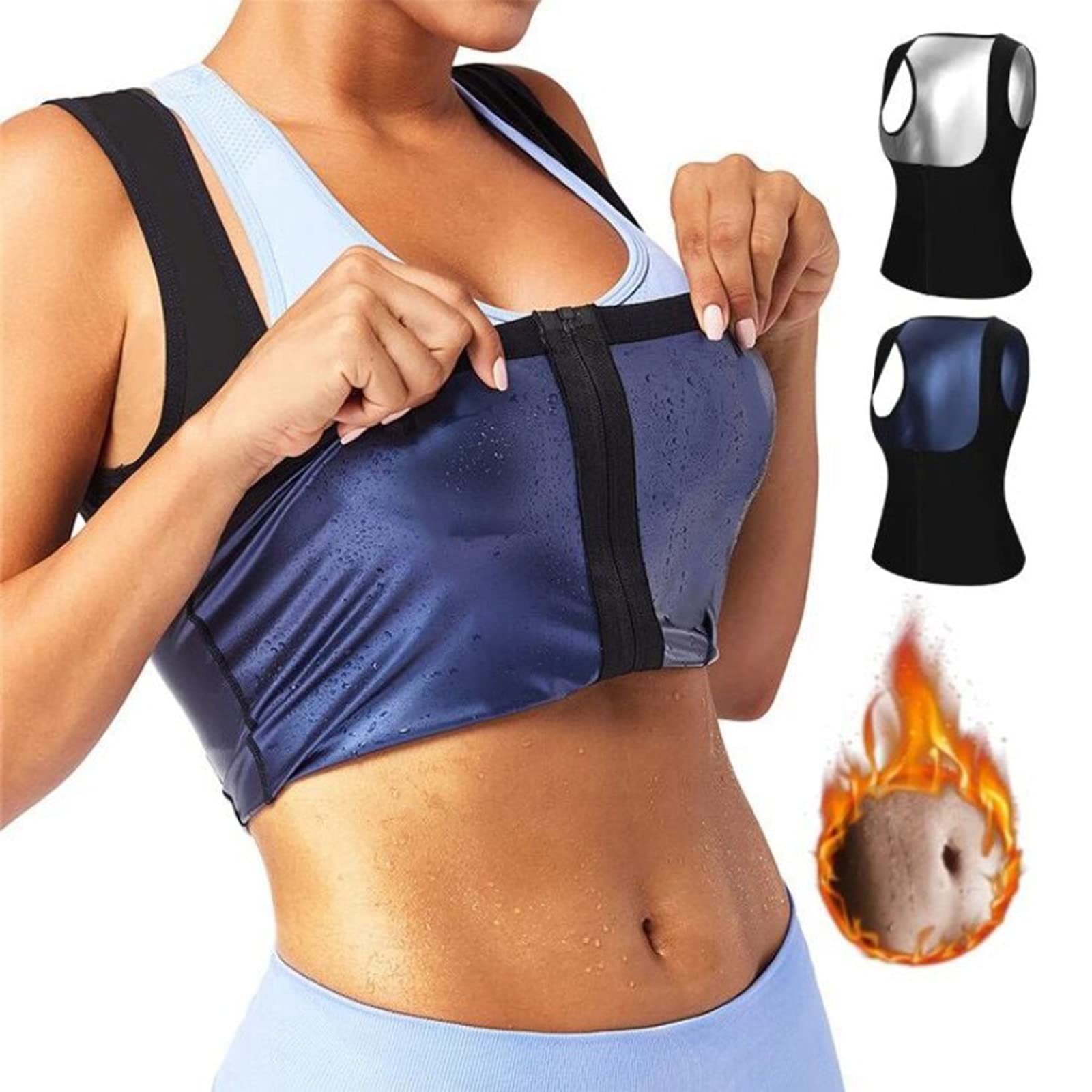 CALANDIS™ Women Sweat Sauna Waist Trainer Cincher Slimmer Vest Blue_XXL XXXL | Shapewear | Intimates & Sleep | Womens Clothing-image-42