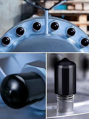 Miniatura 10 de 156 tapas de goma flexibles para tornillos, tapas de rosca, tapas de vinilo, tapas de tornillo de goma, 9 tamaños de 225 a 45 pulgadas (negro, rojo)