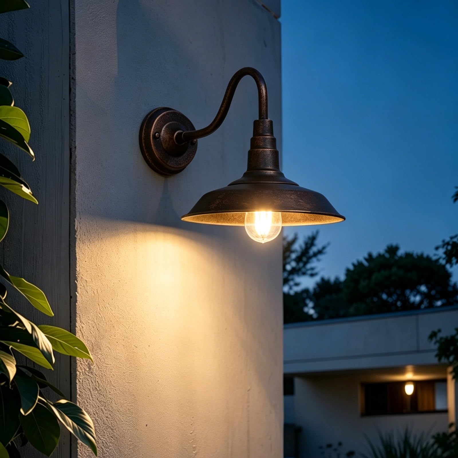Aplique Pared Exterior Vintage Lampara Pared Lampara Impermeable De Hierro E27 Lámpara Jardin Retro Luces Exterior Rústica Para Garaje, Balcón, Iluminación de Terraza Marrón (sin bombilla)