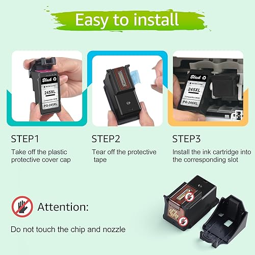 Miniatura 7 de greencycle PG245XL 245XL PG245 Cartucho de tinta remanufacturado para Canon PG-245XL Cartucho negro de alto rendimiento uso con TR4520 MX492 MX490
