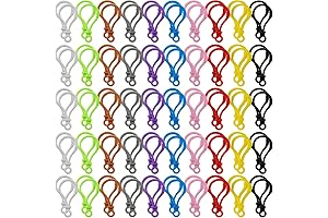 300Pcs Multicolor Plastic Lobster Clasp Keychain Clips