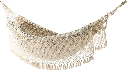 Vivere Auténtica hamaca brasileña de algodón, capacidad de 450 libras (isla de miel)