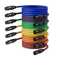Vista 8 de Cables XLR de 3 pies, cable de micrófono macho a hembra chapado en oro de 3 pines, 1 paquete