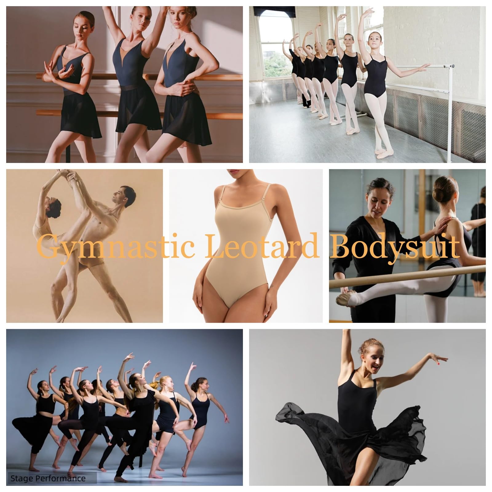 Justaucorps de ballet à sangle réglable pour femme - Justaucorps de gymnastique et de danse - Justaucorps de danse pour adultes et filles