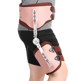ROM Hip Abduction Brace, Post Op Hinged Hip Stabilizer Brace, Adjustable Hips Orthosis Support for Hip Replacements, Sciatica Pain Relief, Joint Protection Fixation Device Right