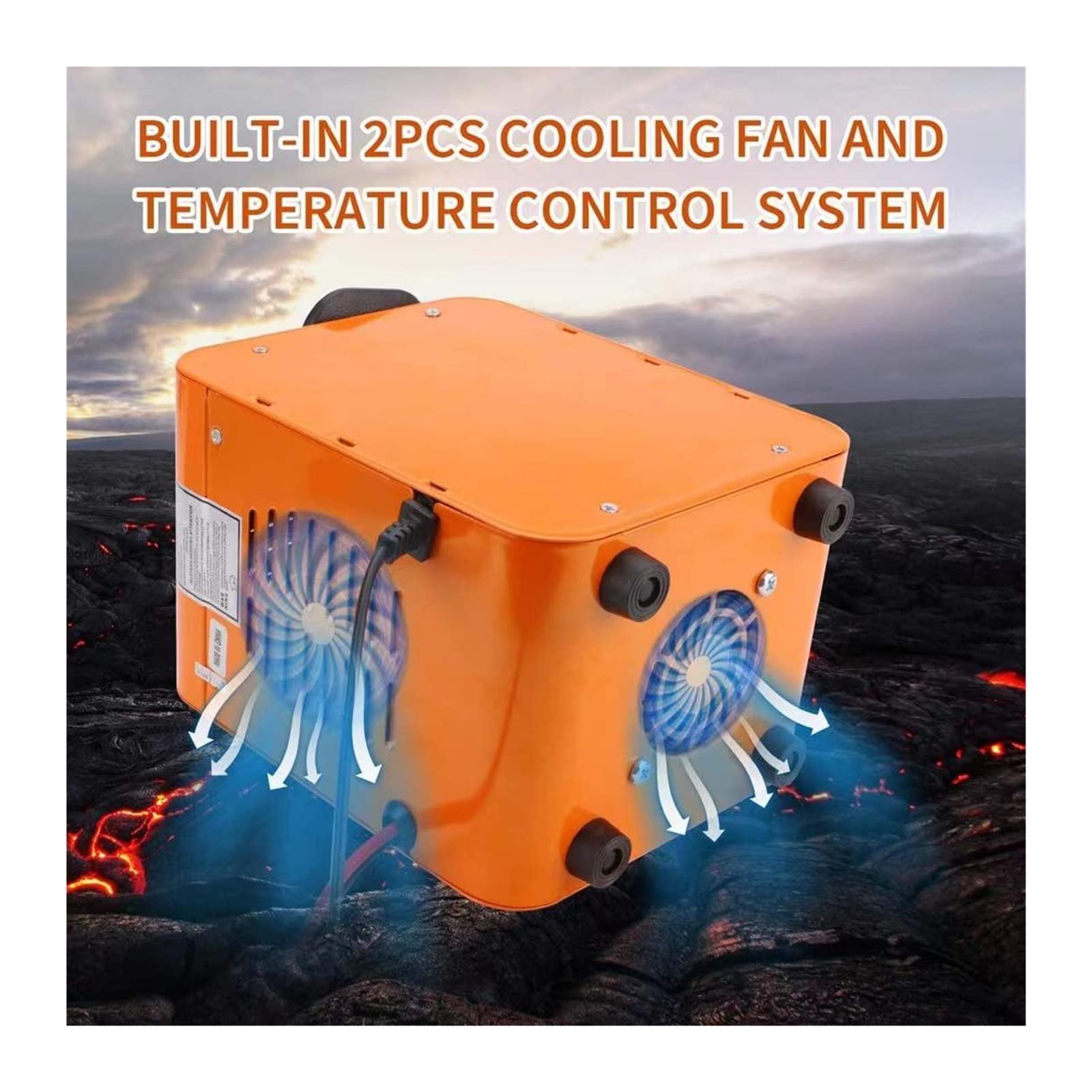 Ładowarka Baterii, Przenośna ładowarka samochodowa 600W ładowarka samochodowa 12V 24V uniwersalna 50A/30A szybkie ładowanie urządzenie do ładowania baterii do samochodu ciężarowego SUV(Oranje)