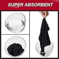 Vista 3 de Oudain 200 piezas de paño de limpieza de microfibra, toallas de microfibra de 40,6x40,6 cm para auto, súper absorbentes, trapos de limpieza