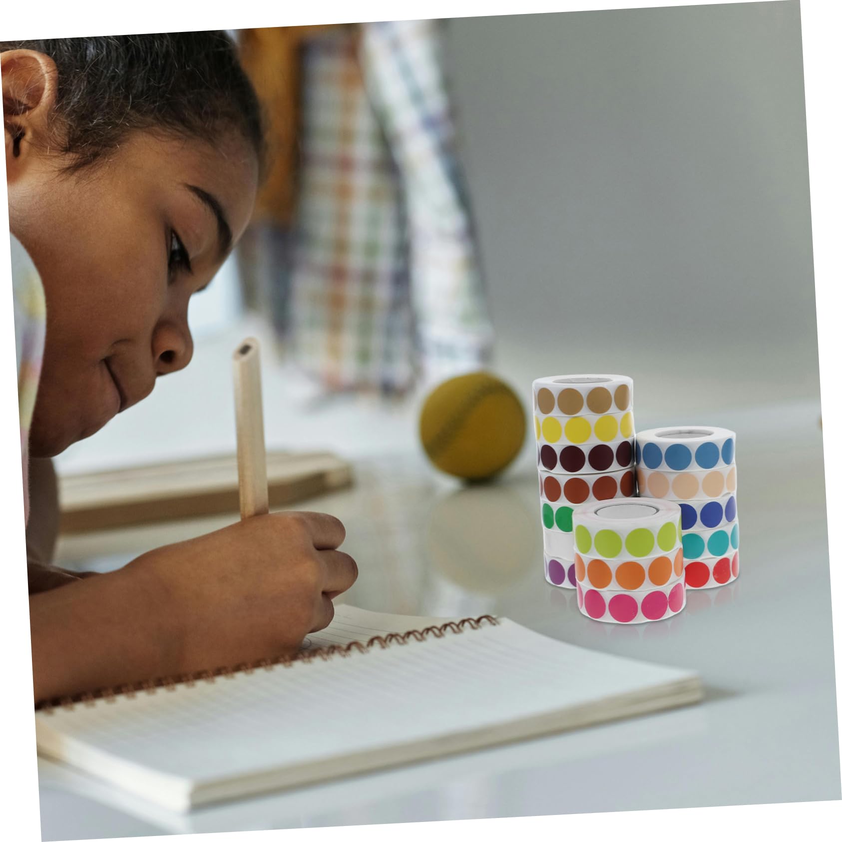jojofuny 15pezzi Etichette Autoadesive Pois per Etichette Alimentari Progetti Scolastici per Hotel Nastro Scrivibile per Codifica Colori Colore Casuale