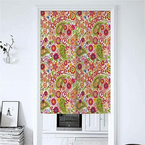 Amazon Co Jp のれん 負ののれん 85x1cm キノコのお祝いのヒッピー幼稚な組成ポピー平和楽しい装飾 1 間仕切り 遮光 シンプル おしゃれ目隠し 和風 暖簾 のれん おしゃれ のれん ジャニーズ 暖簾 ことわざ Home Kitchen