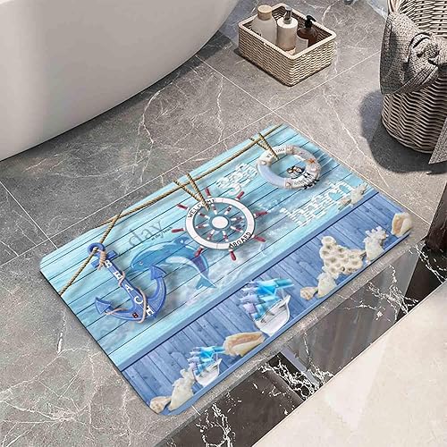 Miniatura 5 de Manta de espuma de esponja para baño y cocina (21 x 35.5 pulgadas), almohadilla de franela antideslizante brillante impresa en 3D para mesita de