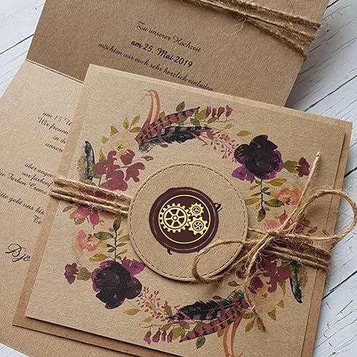 Miniatura 9 de CRASPIRE Sello de cera de huevo de Pascua sellos de cera de sellado de conejo cabeza de latón extraíble de 1181in con mango de madera para