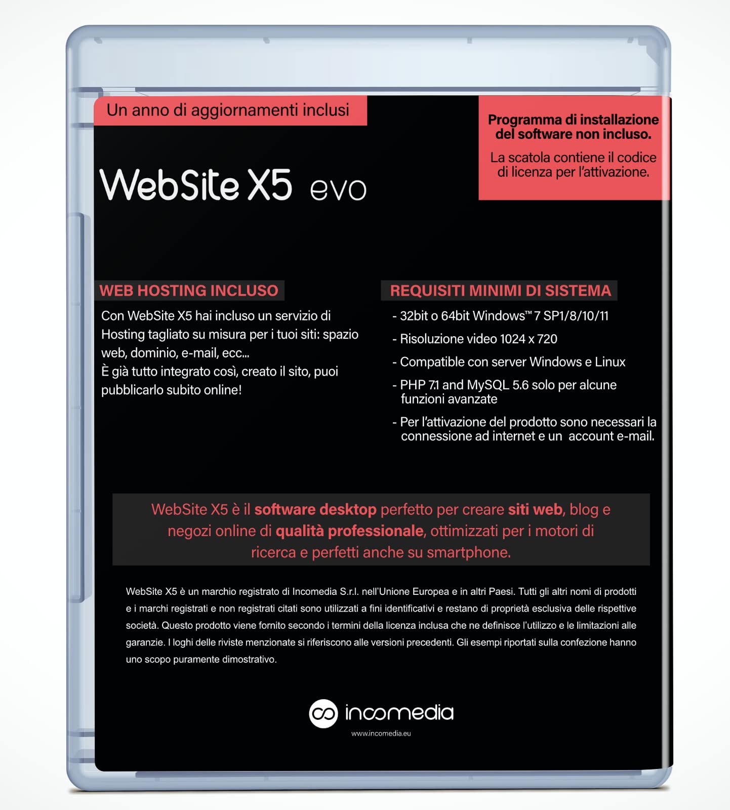 WebSite X5 Evo: Software per Creare Siti Web, Siti Vetrina e Blog (Software in italiano). Non richiede conoscenze di codice.
