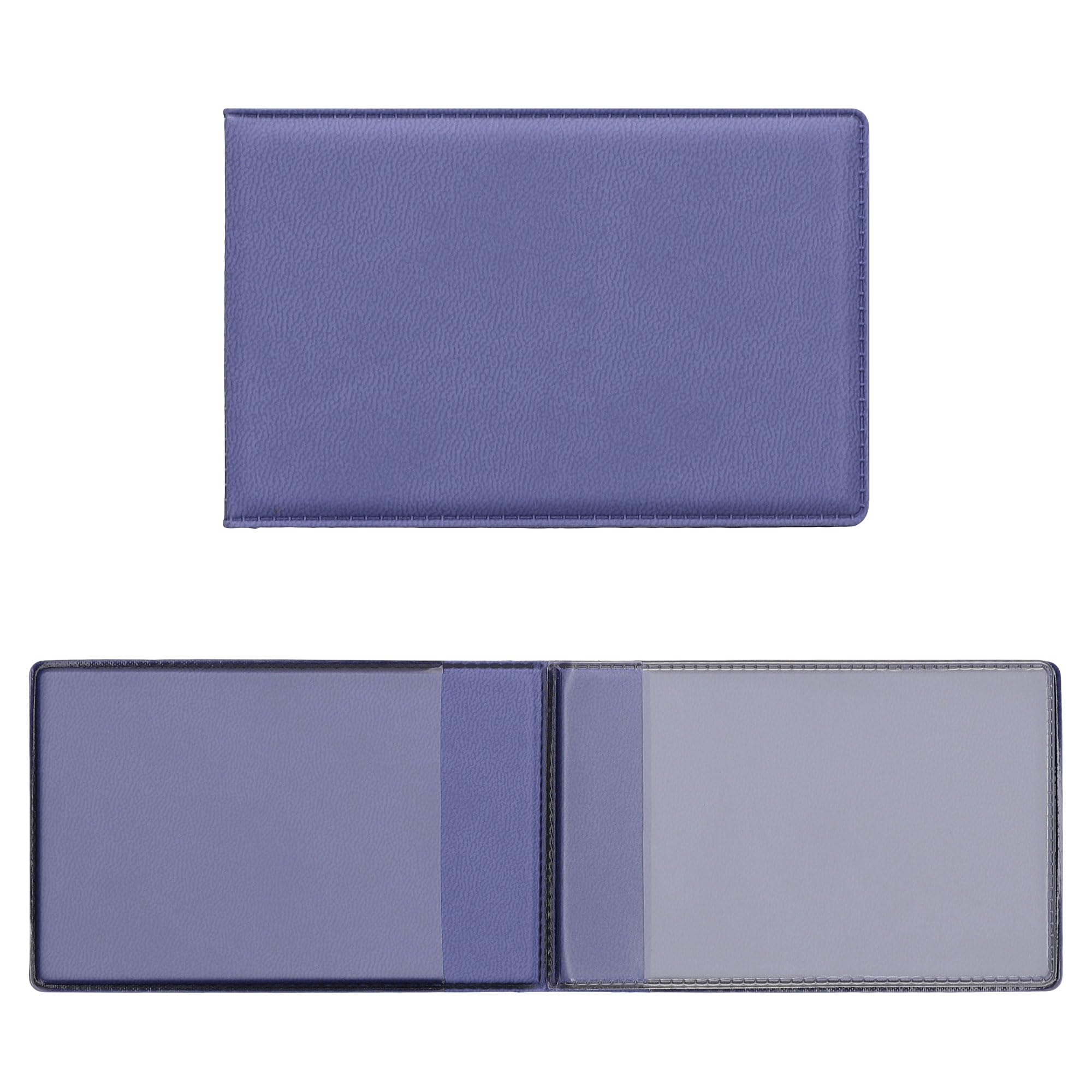kwmobile Synthetic Leather ID Card Holder - Folding Wallet for Credit, Personal Identification and Driver's License - Lavender