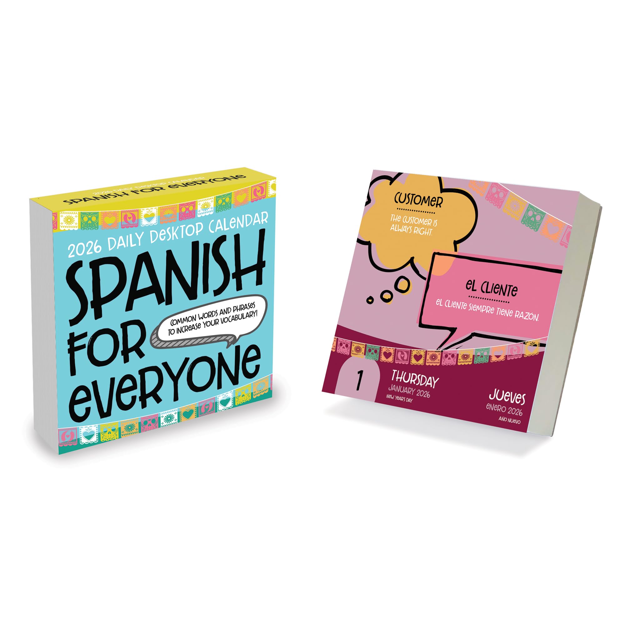 日めくりカレンダー（卓上版　スペイン語） Amazon | 2026年スペイン語の毎日の卓上カレンダー。 | カレンダー