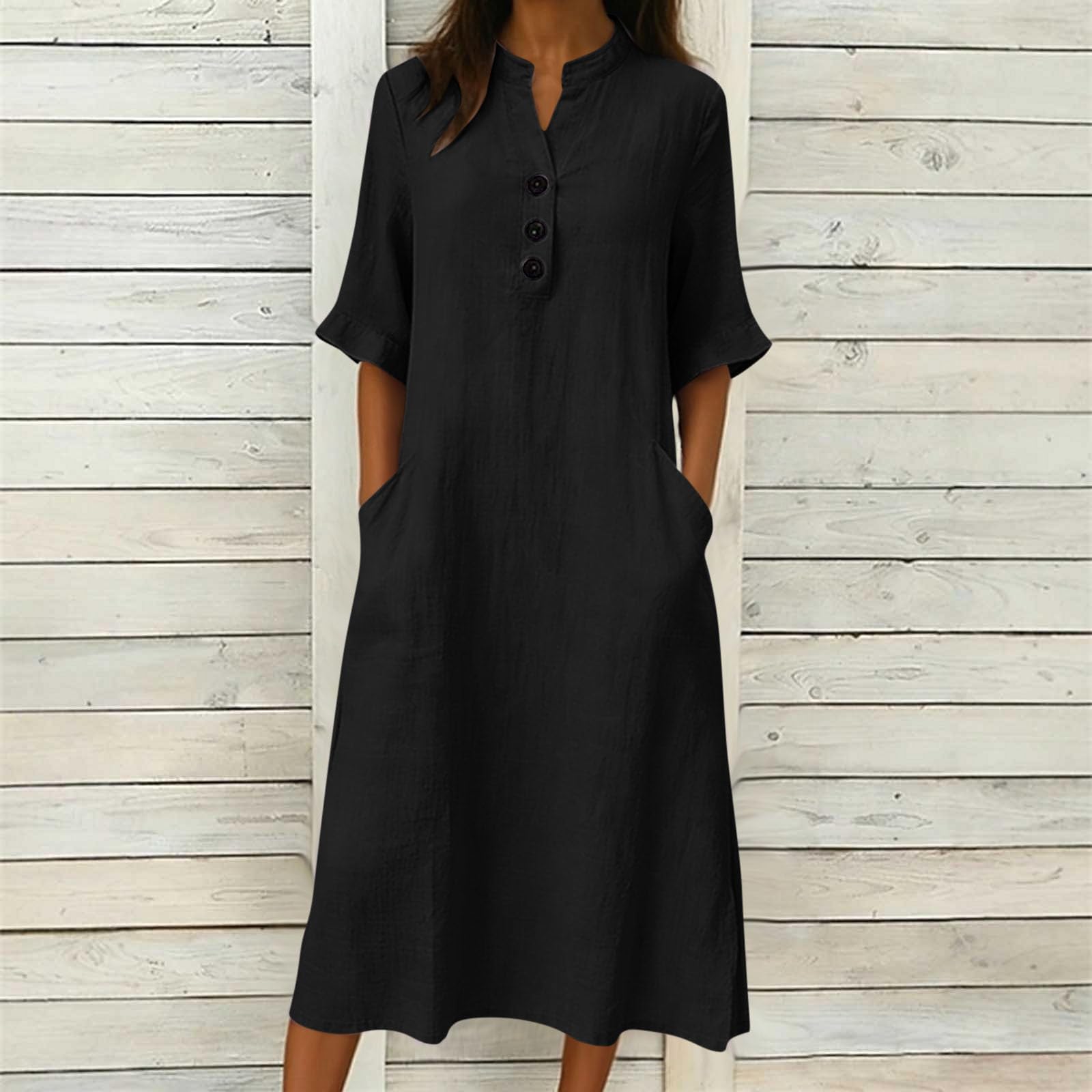 Letnie Sukienki Damskie Letnie Sukienki Damskie Długie Podróże Dekolt W Szpic Naturalna Lniana Klasyczna Relax Sukienka Imprezowa Kobiety Elegancka Sukienka Elastyczna Zimna Tkanina