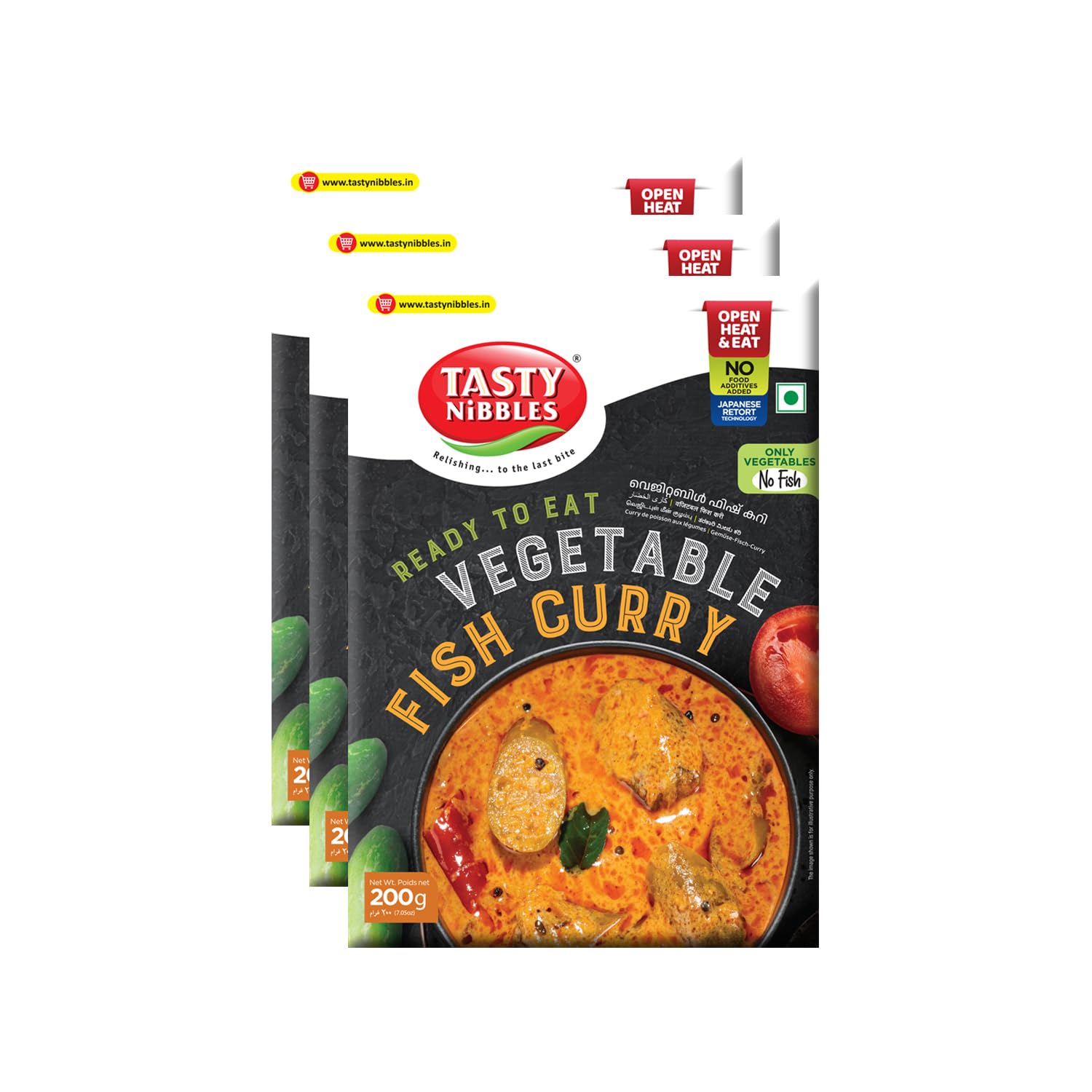 TASTY NIBBLES Ready to EAT Vegetable Fish Curry 200GM [Pack of 3]| ONLY Vegetables No Fish| Open Heat & Eat | No Food Additives Added | Japanese Retort Technology | Vegetarian / Meenilla Meen Curry (B0CNGDFPC8) Amazon Price History, Amazon Price Tracker