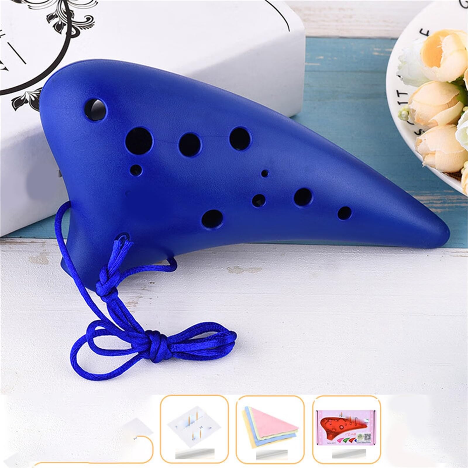 Ocarina Strumento Per L'insegnamento E La Pratica In Chiave Ocarina Alto C In Plastica A 12 Fori Blu