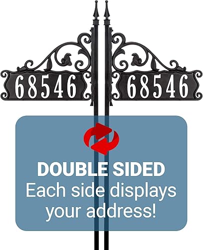 Miniatura 3 de Cartel refractario para dirección para patio 911 - Placa de domicilio personalizada - Apariencia de hierro forjado de Address America