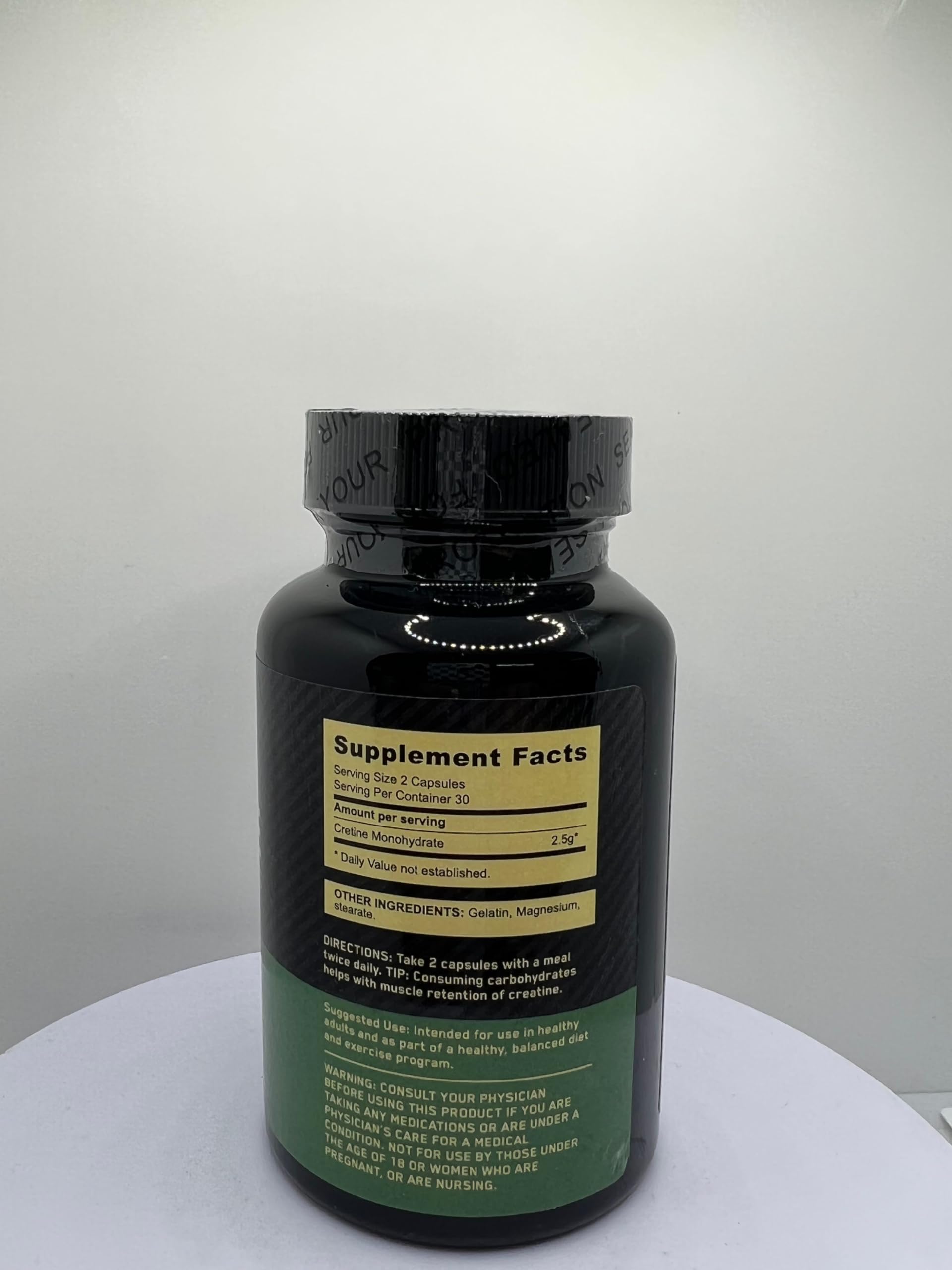 Micronized Creatine Monohydrate Capsules, 2.5g, 60 Count, for Muscle Building Support — Amazon image 2
