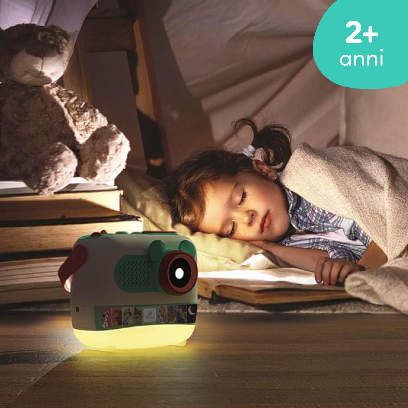 Clementoni Disney Baby Proiettore Raccontastorie Plus, Storyteller per Bambini 2+ Anni, 7 Storie Classiche, Gioco Elettronico Parlante Portatile, Idea Regalo, Italiano