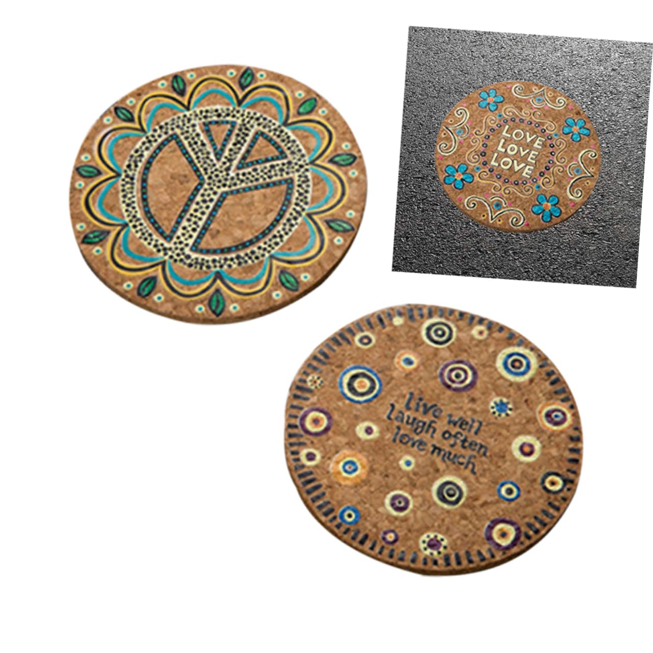 Alipis 24piezas Posavasos De Corcho Natural Resistentes Al Calor y Absorbentes para Proteger Mesas y Servir Bebidas Casa Oficina o Eventos