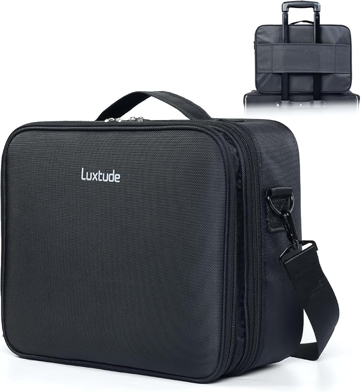 Electronic Organizer Travel Case Large, Double Layer Tech Bag | Home Electronics Bag Fits for iPad (Up to 12.9 in), Sturdy Storage for Dji, Camera