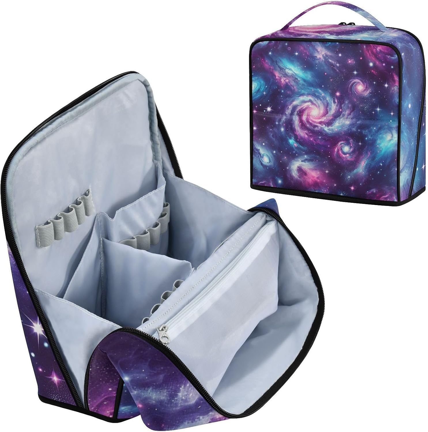 Galaxy Nebula Pattern Standing Makeup Bag