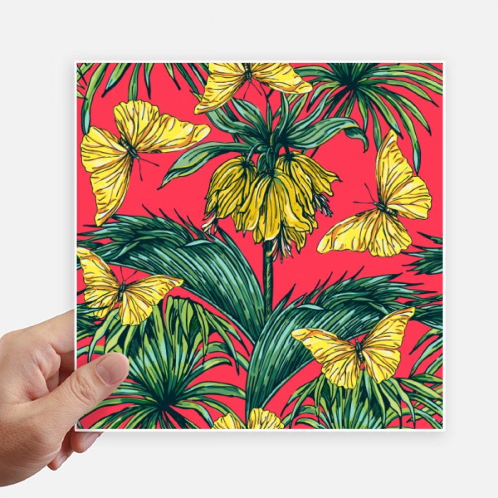Pegatinas de mariposa y planta rosa DIYthinker de 20cm para pared y maleta set de 4 piezas