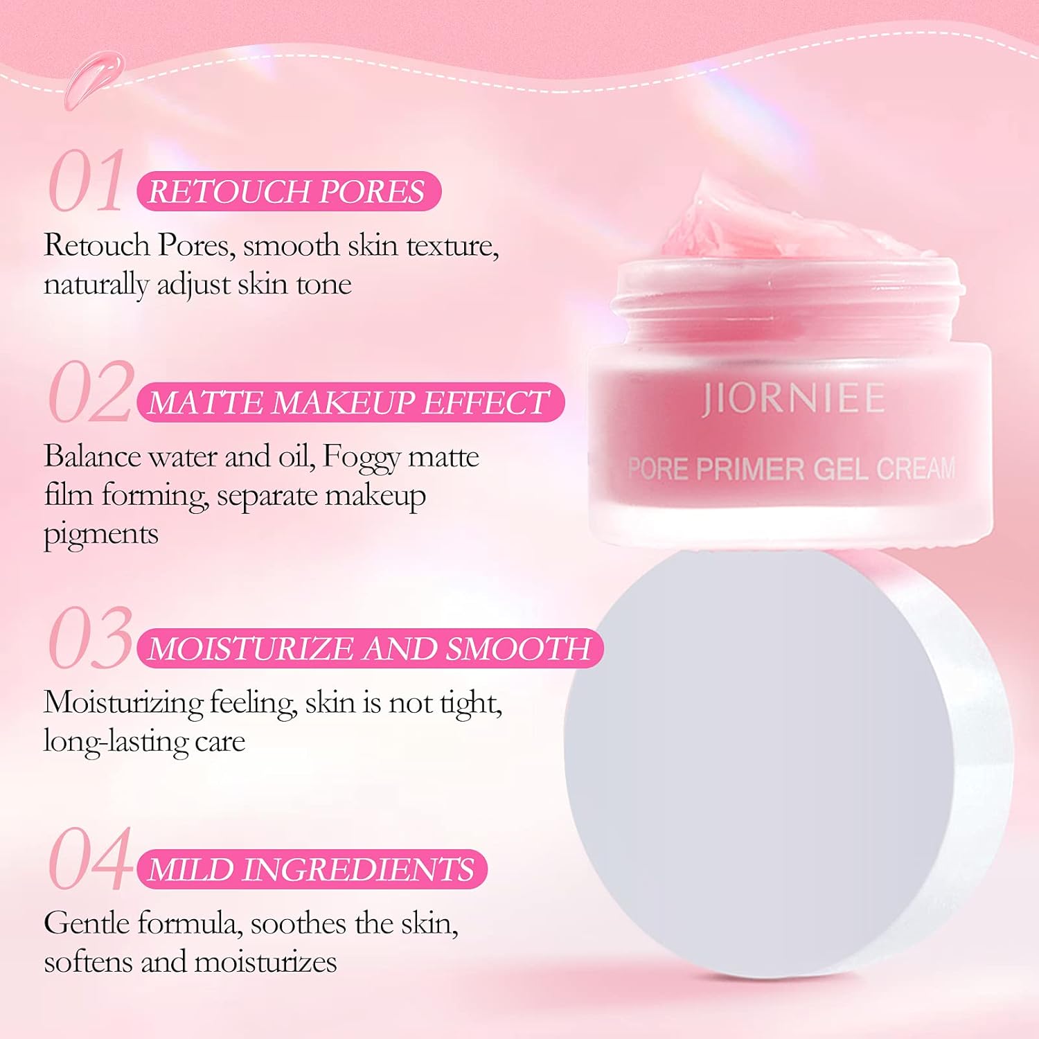 Jelly Pore Primer Gel Cream, Base Makeup Primer for Flawless Face, Invisible Pore Control Oil Moisturizing Separation Cream Foundation Primer, Pore Concealer Primer Isolating Pore and Smooth Skin, 30g : Beauty & Personal Care