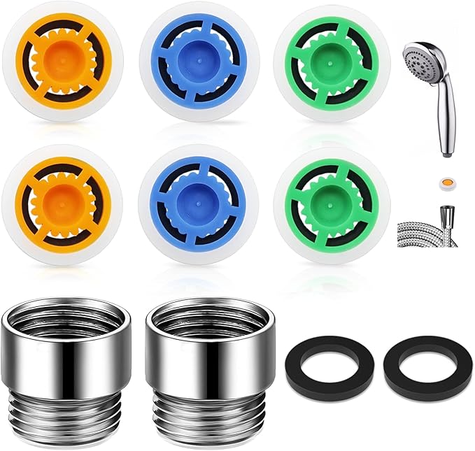 Shower Flow Restrictor, 2 Pcs Shower Flow Reducer Limiter Set, Water