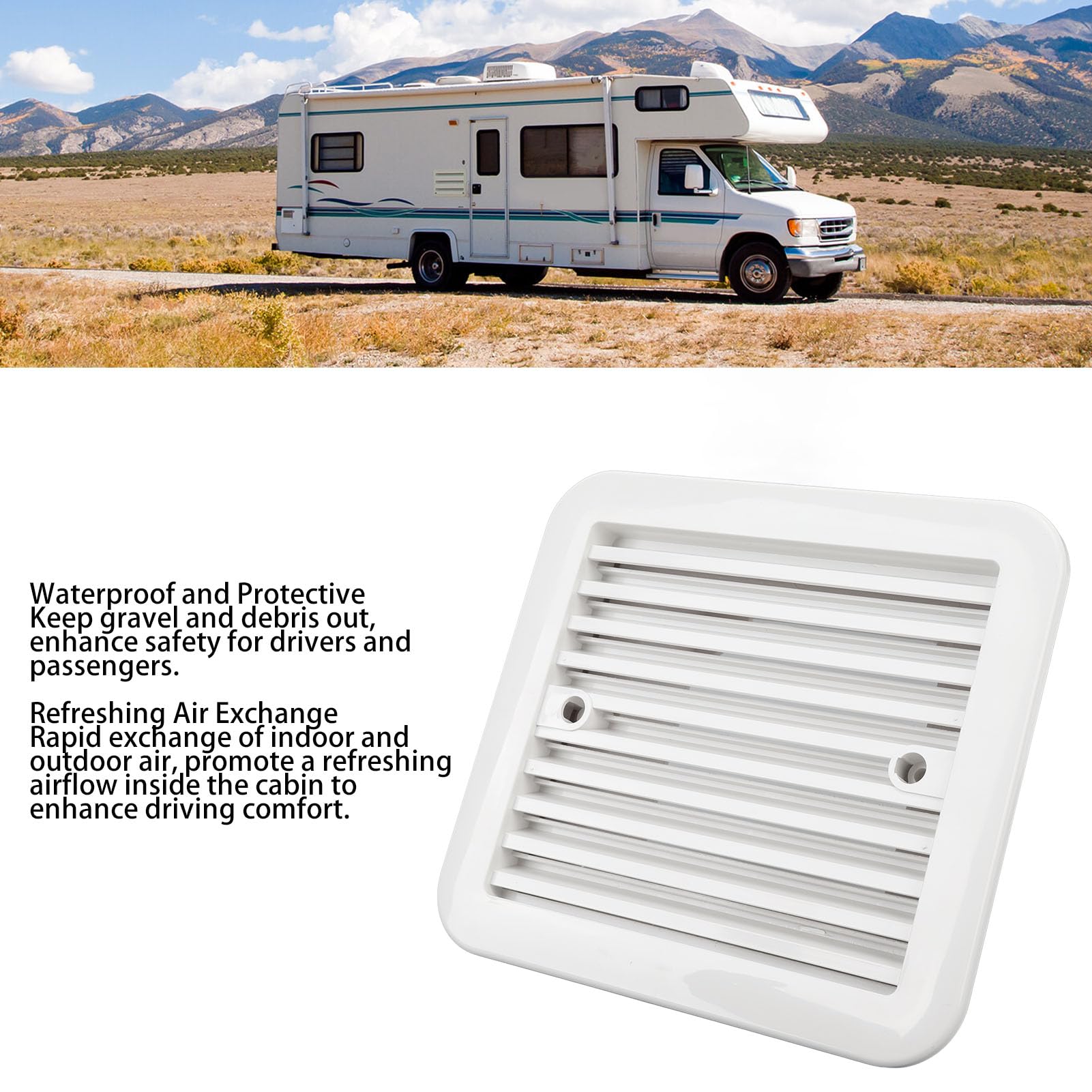 Griglia di ventilazione laterale per, Presa d'aria impermeabile per supporto ricambio d'aria, Griglia di uscita di ventilazione per versatile e resistente allo