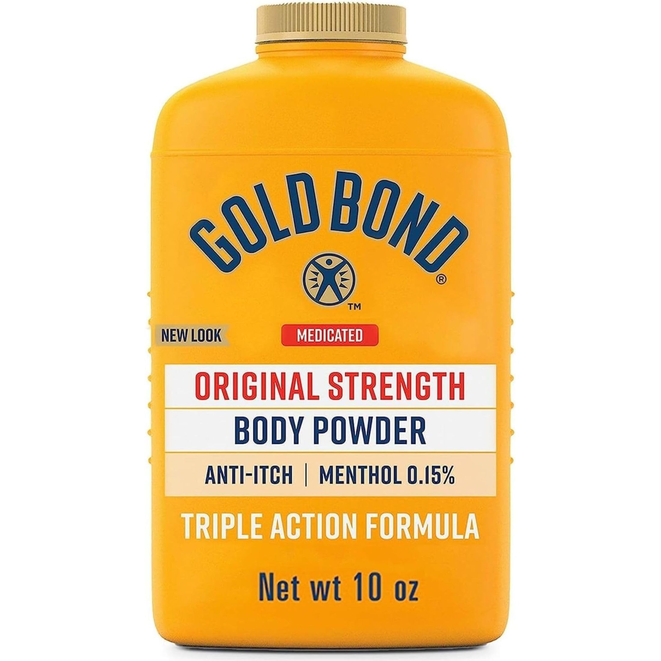 Gold Bond Medicated Powder Triple Action Relief 10 Ounce (Talc-Free)