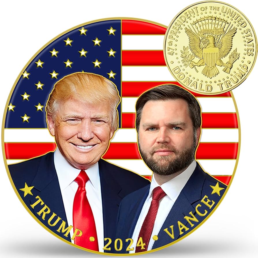 Amazon.com: Trump Vance Challenge Coin, 47th Presidential