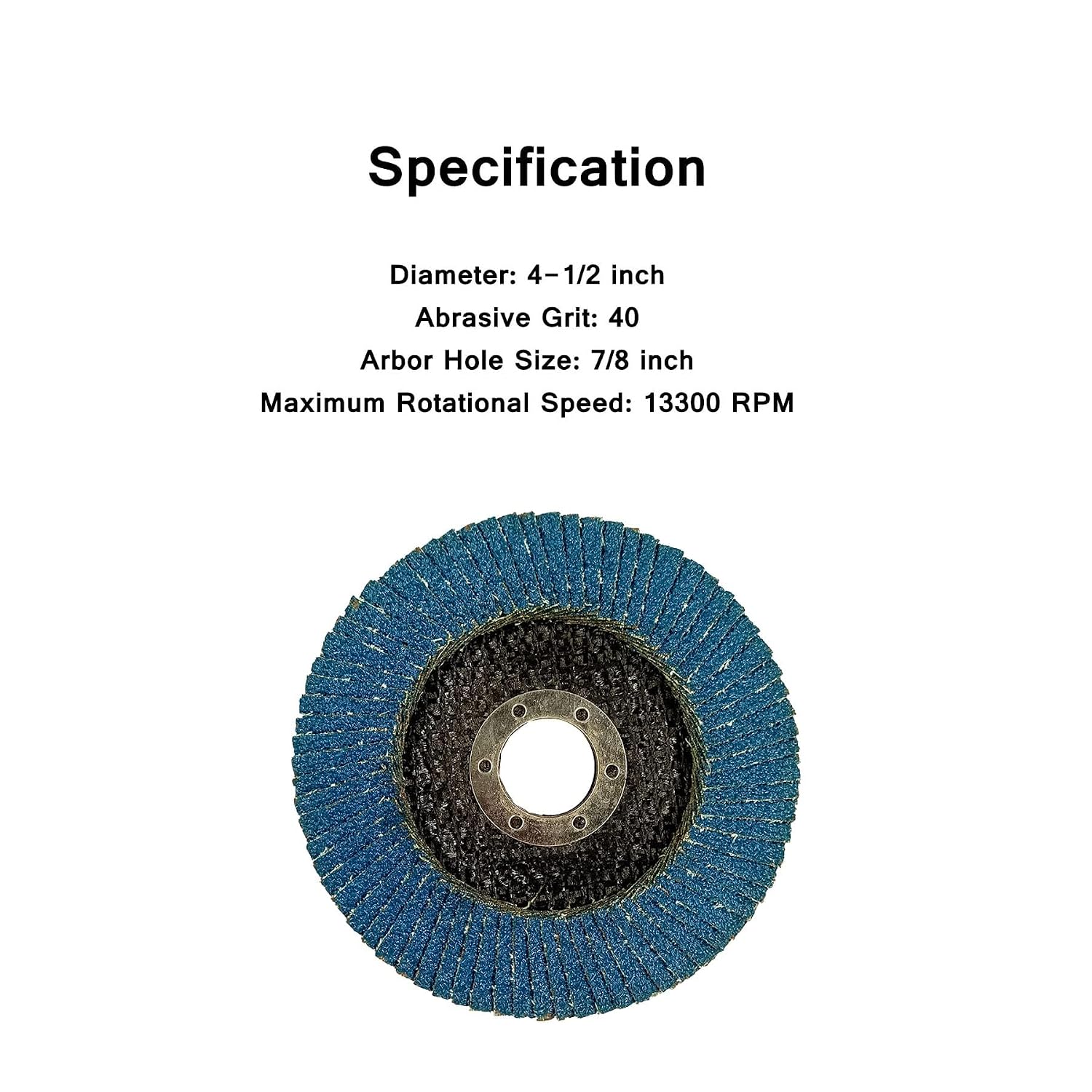 marddpair 100Pcs Flap Disc 4-1/2 Inch 40 Grit Zirconia Type 29 Abrasive Grinding Wheel and Flap Sanding Disc 7/8 Inch Arbor