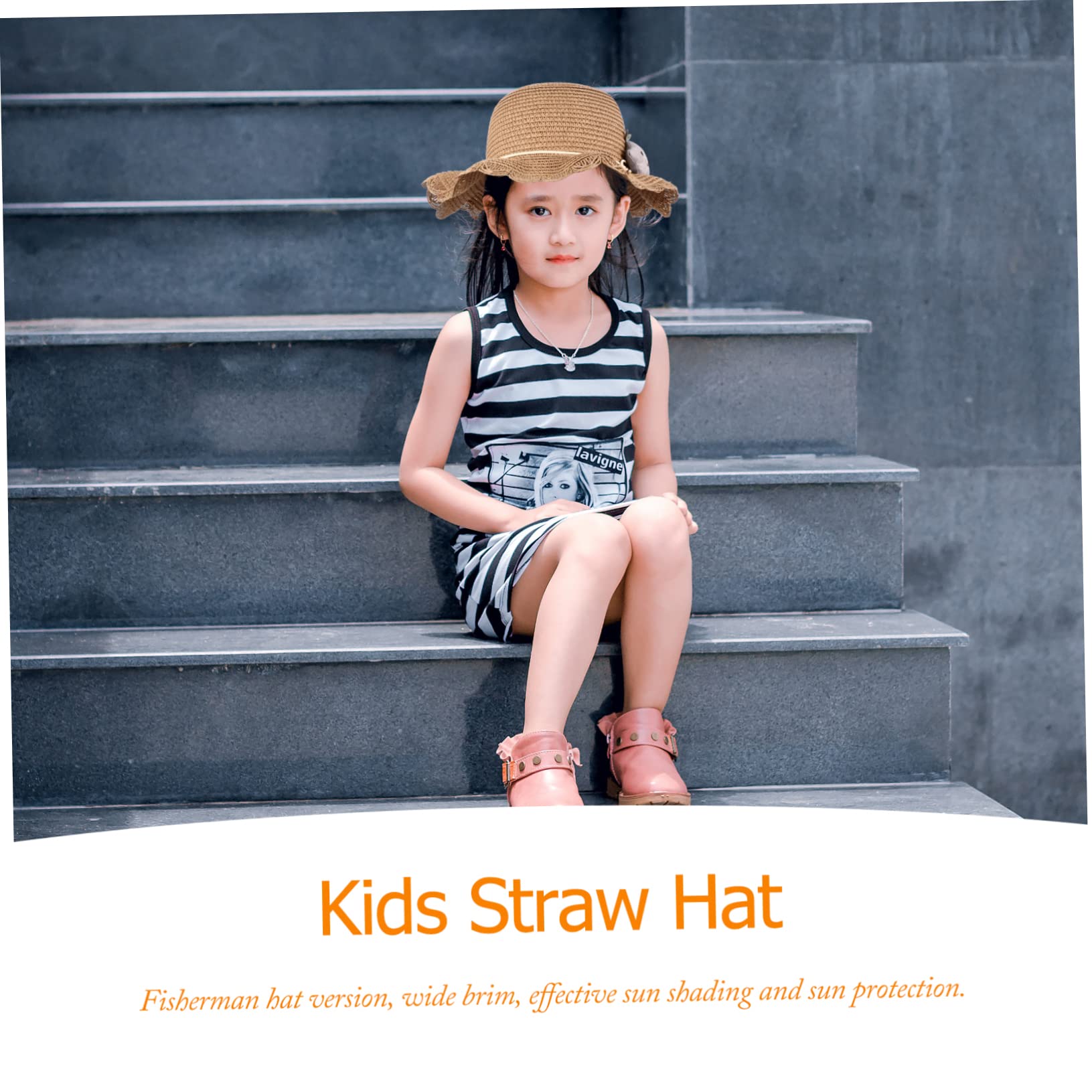 Sonnenhut Cap kindermützen Sommerhut kindercap Cap Kleinkind Mütze Kappe Tasche Weiden Babys Sommermütze für Sonnenschutzhut für Stroh Khaki