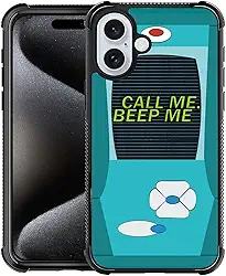 Compatível com iPhone 16, console de jogos azul, design de padrão incrível, à prova de choque, antiarranhões, capa traseira rígida de policarbonato para iPhone 16
