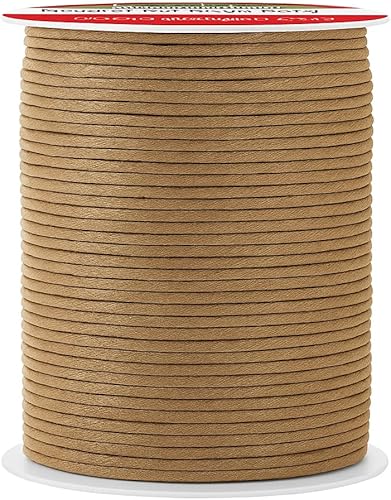 Miniatura 87 de Cuerda Mandala Crafts 0.03 pulgadas 109 yardas para hacer joyería, artesanía, macramé, cuerda de algodón encerado
