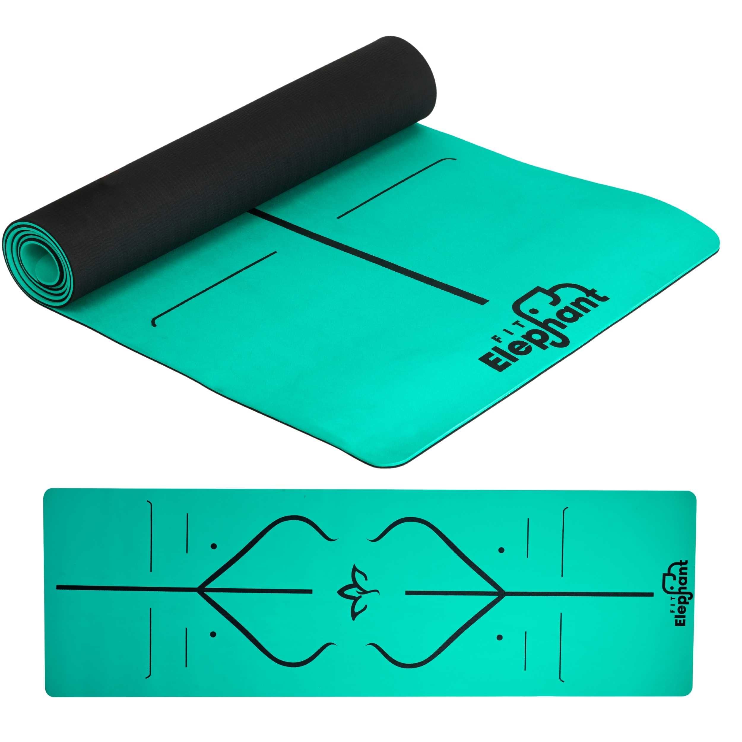 FitElephant Premium 6mm Dual Color TPE Alignment Yoga Mat for women & Men,Anti slip, Tear resistant, fitness,gym,workout (Green) (B0DHNF2BBN) Amazon Price History, Amazon Price Tracker