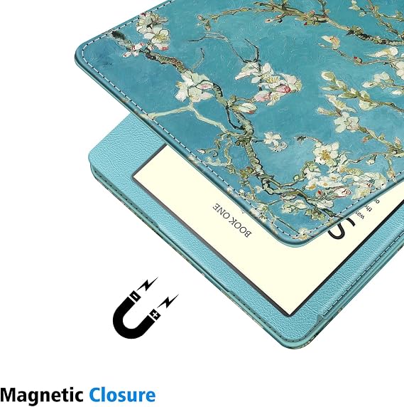 Fintie Flip Stand Case for Kindle Oasis 10th/9th Gen 2019/2017, Blossom