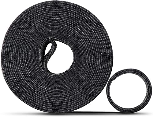 Miniatura 1 de Cinta de sujeción para cables, cinta de nailon de sujeción reutilizable, rollo de bucle de gancho de doble cara de 34 pulgadas (5 yardas)