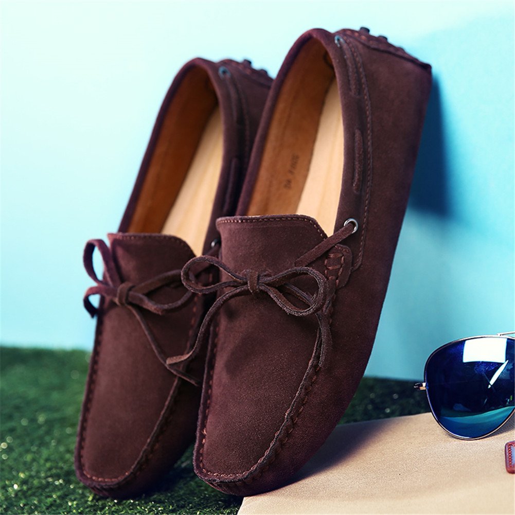 Herren Weich Wildleder Fahrschuhe Halbschuhe Handgefertigt Moccasin Slippers Große Größe