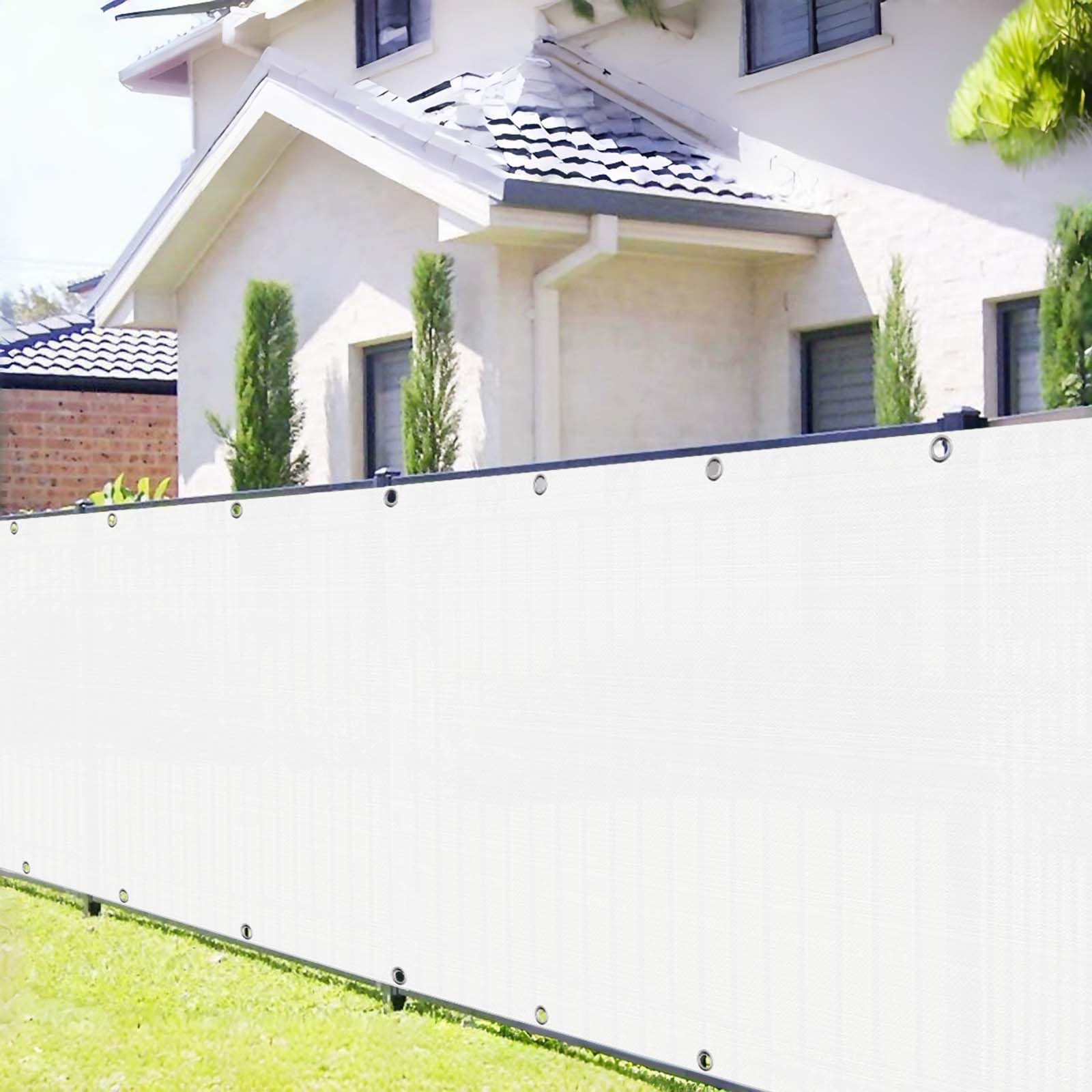 Frangivisto Balcone 105 x 725 cm Protezione Uv, Antivento, Resistente Alle Intemperie, Impermeabile, Protezione Vista Balcone con Fascette e Funi per Ringhiera, Bianco