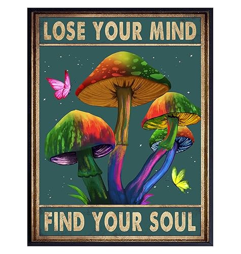 Psychedelic Art 11x14 - Trippy Wall Art - Psychedelic Room Decor - Bohemian Boho Wall Decor - Magic Mushrooms, Psilocybin - Hippie Room Decor - Dope disponible en Yaxa Venezuela