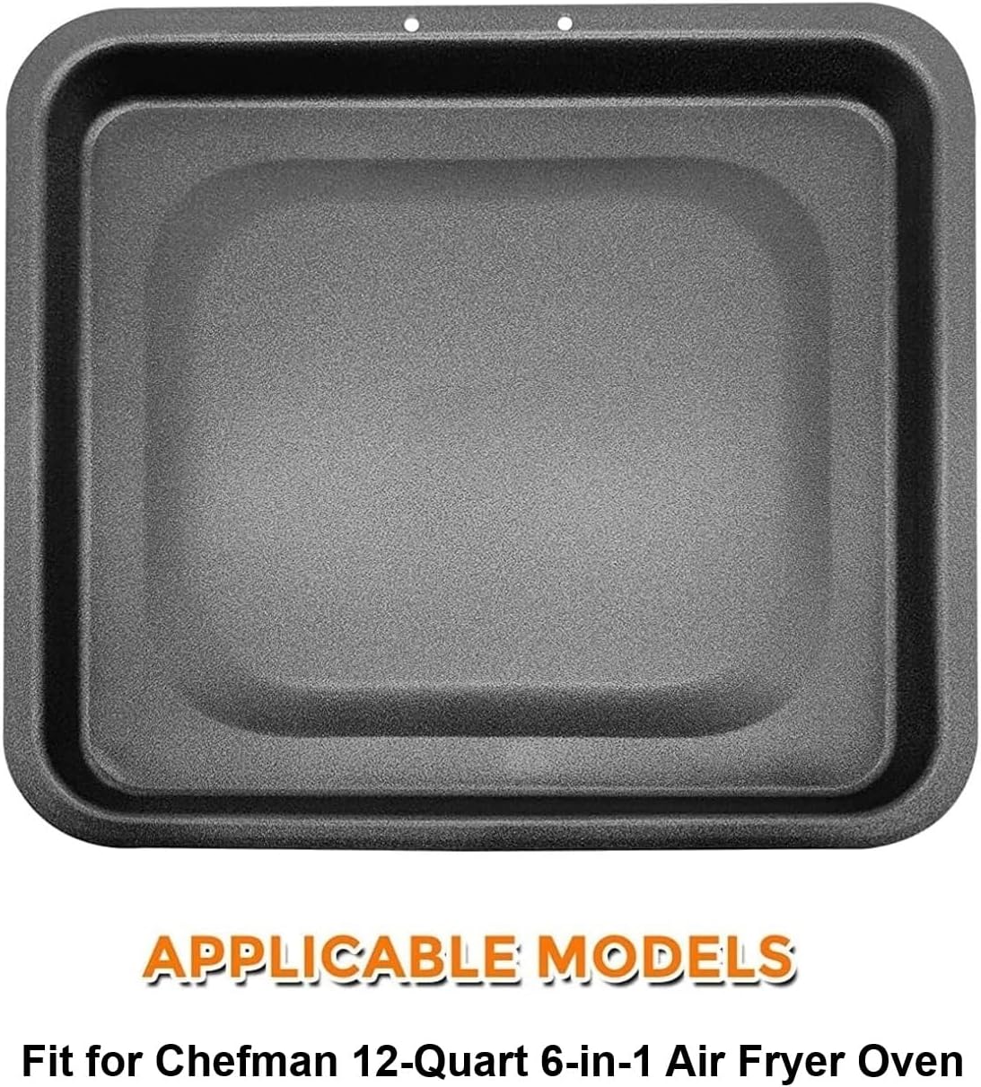 Air Fryer Oven Oil Drip Tray for Chefman 12 Quart 6-in-1 Air Fryer Oven, 2PCS Premium Air Fryer Oil Drip Pan Crumb Tray Pan for Chefman 12QT Air Fryer Oven, Nonstick, Dishwasher Safe